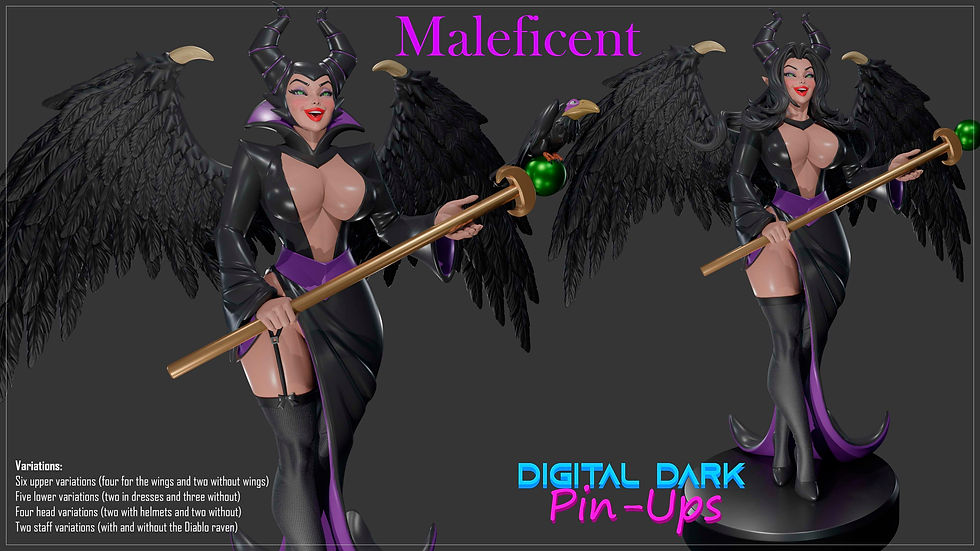 Thumbnail: Maleficent SFW & NSFW 3D Printed Model