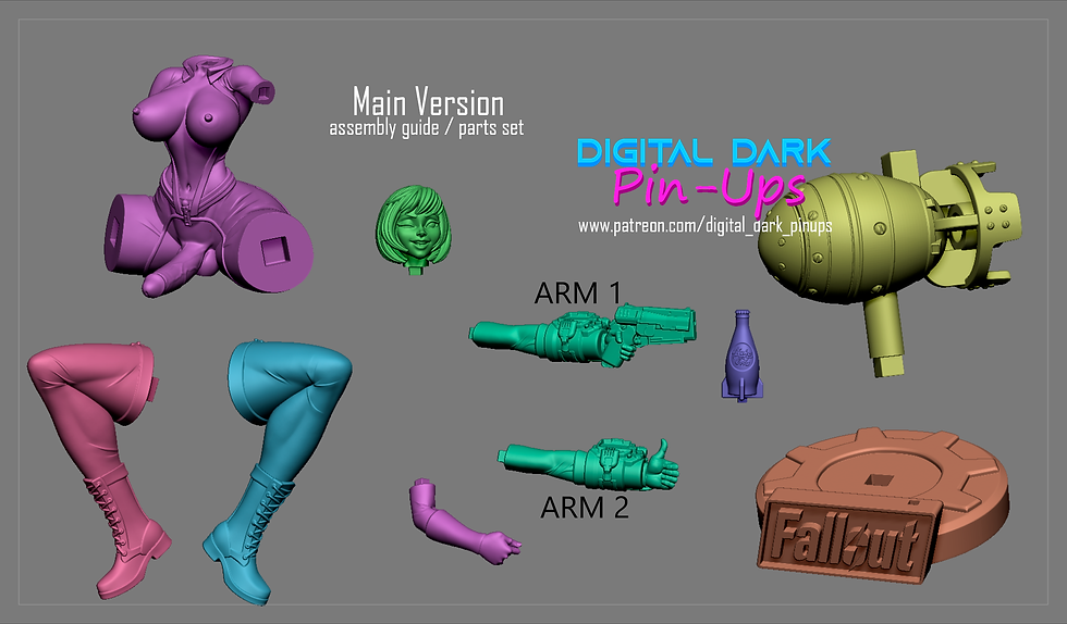 Thumbnail: Vault Girl Fallout FUTA 3D Printed Model