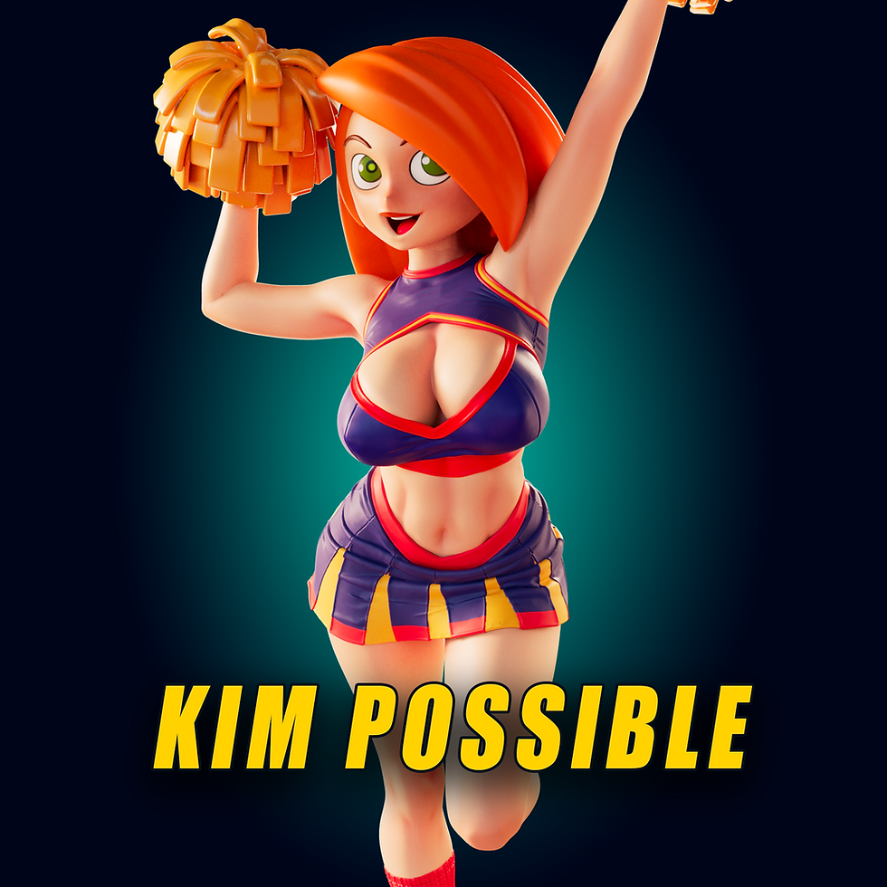 Thumbnail: Kim Possible Cheerleader SFW, NSFW & FUTA 3D Printed Model