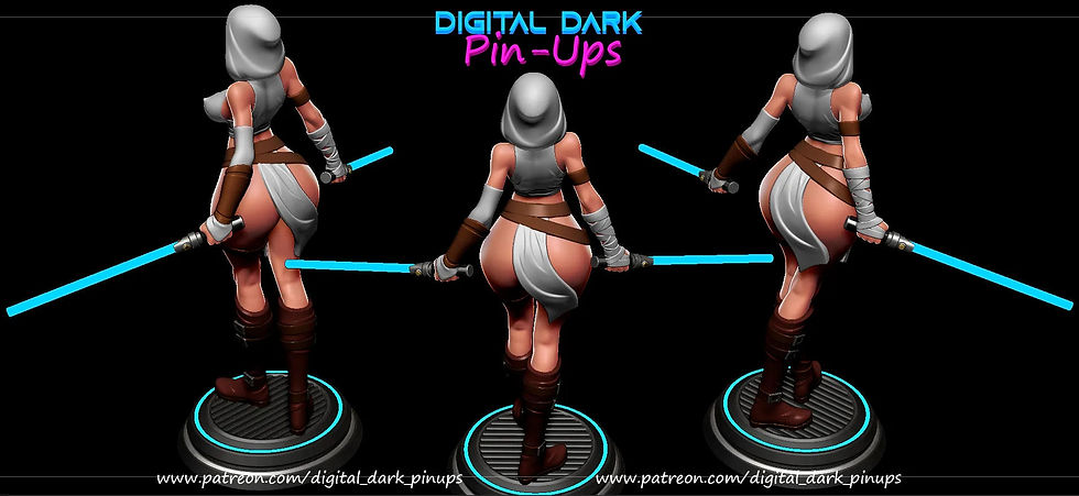 Thumbnail: Jedi Girl (Star Wars) SFW & NSFW 3D Printed Model