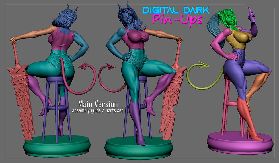 Thumbnail: Malevola SFW & NSFW 3D Printed Model