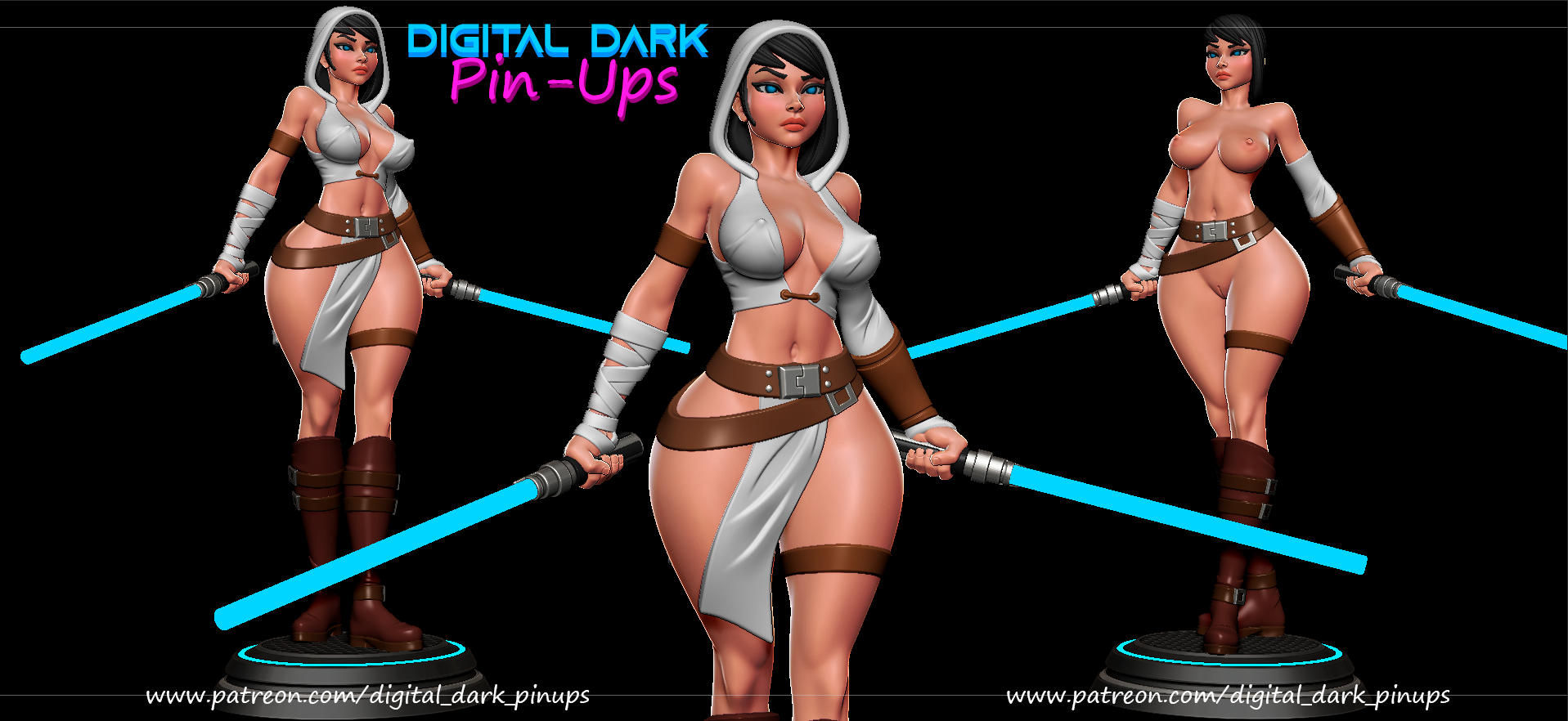 Jedi Girl (Star Wars) SFW & NSFW 3D Printed Model