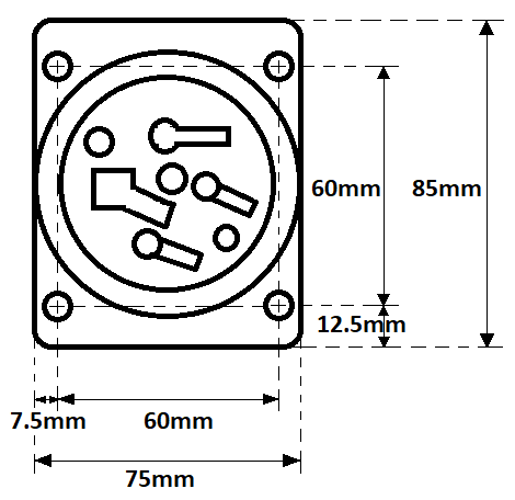 Thumbnail: Watertight Panel Mounted Socket