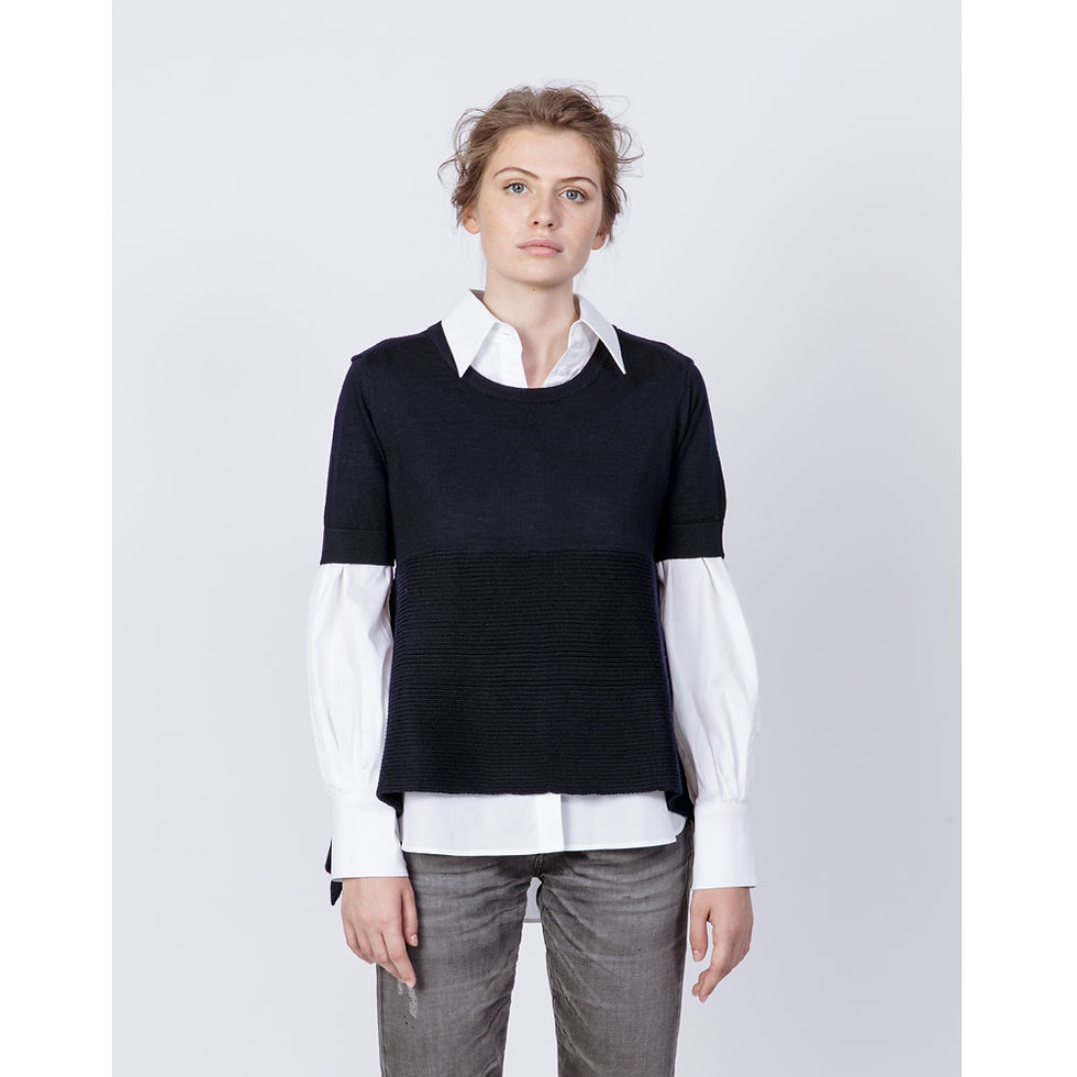 Hana San Wool Sweater Fujiro Night Blue luxury high end fashion karybu shop online