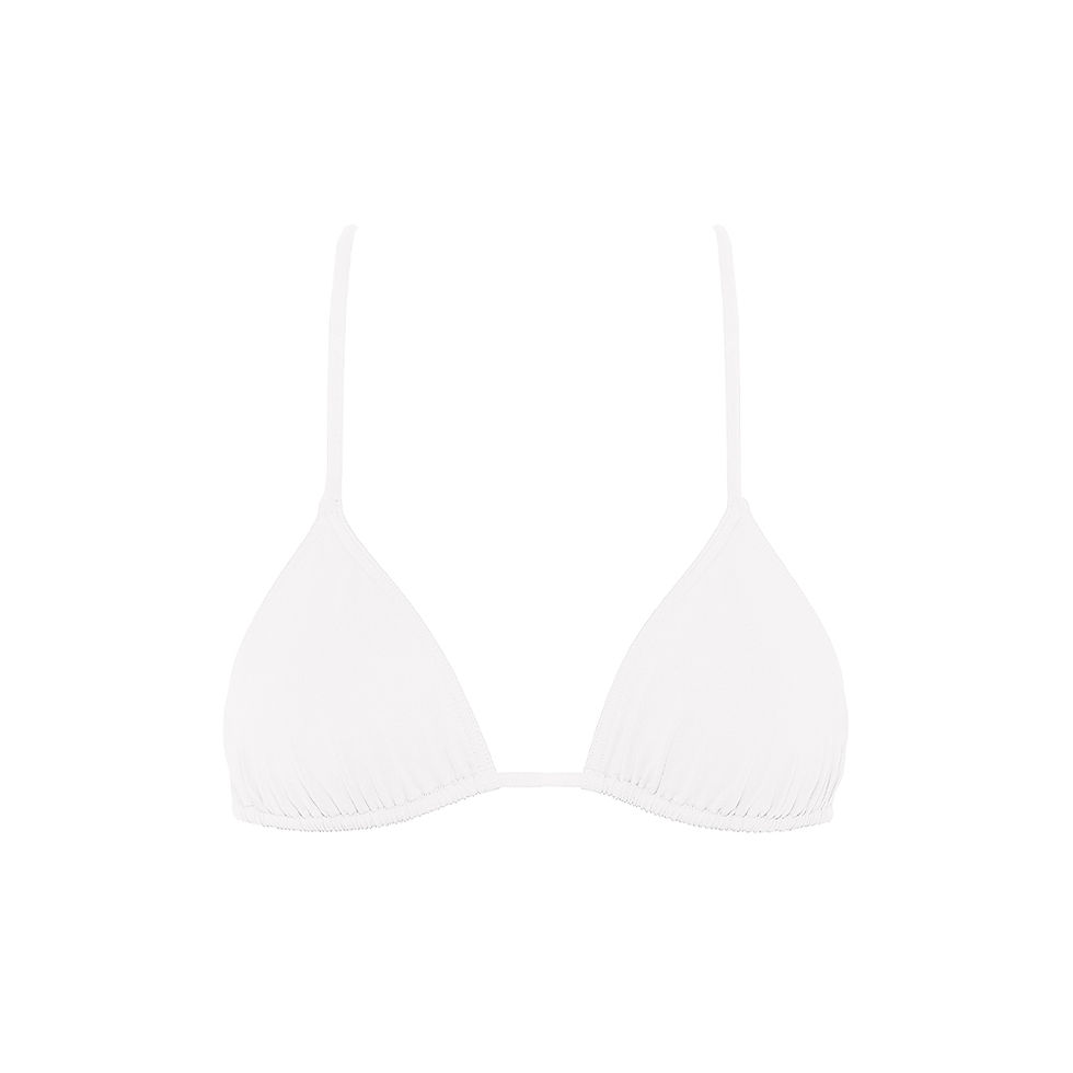 Thumbnail: ERES Mouna Small Triangle Bikini Top - Blanc Luxury fashion iconic swimwear Karybu concept store shop online