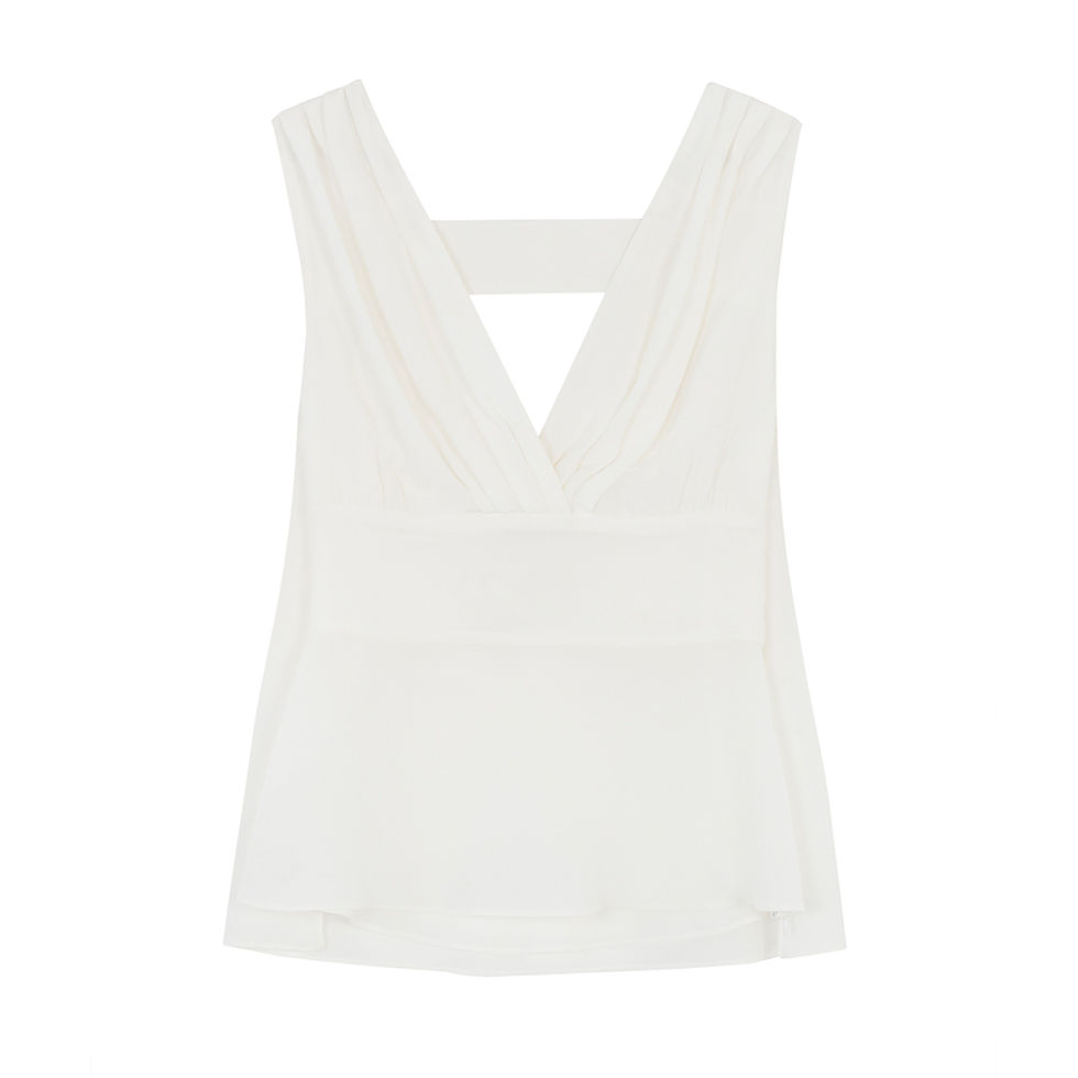 Thumbnail: Zeus & Dione - Zoe Silk Tank Top Ivory luxury fashion spring summer resort collection 19 shop online Karybu