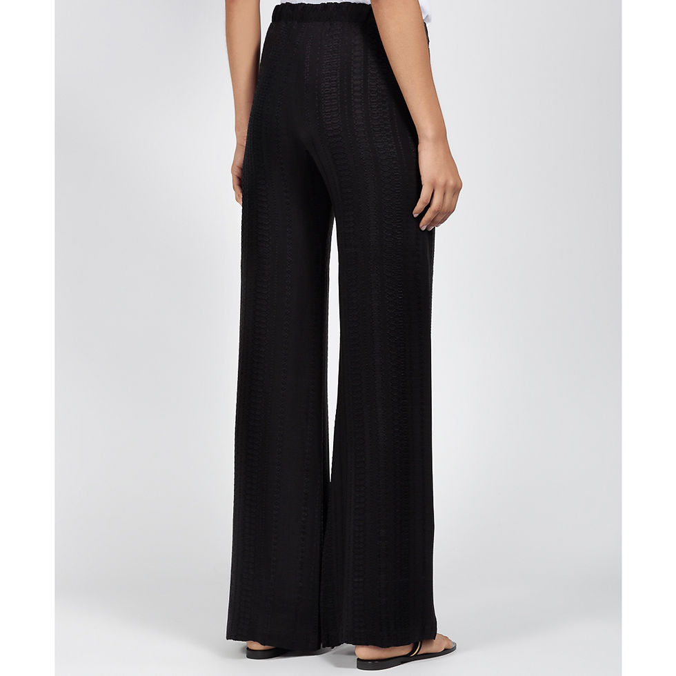 Thumbnail: Zeus & Dione - Alcestes Signature Textured Silk Trousers Black luxury fashion spring summer resort collection 19 shop online