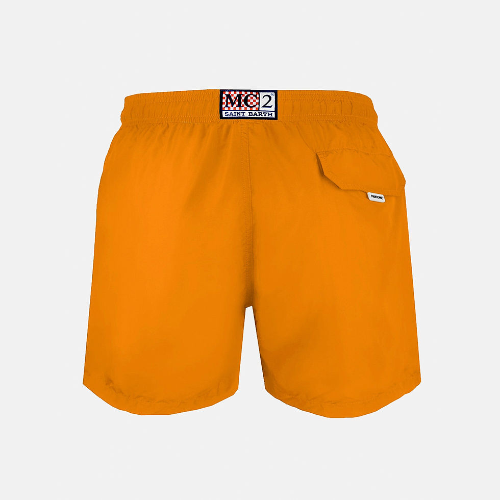 Thumbnail: MC2 Saint Barth Man Orange Swim Shorts | PANTONE™ Special Edition karybu shop online luxury fashion