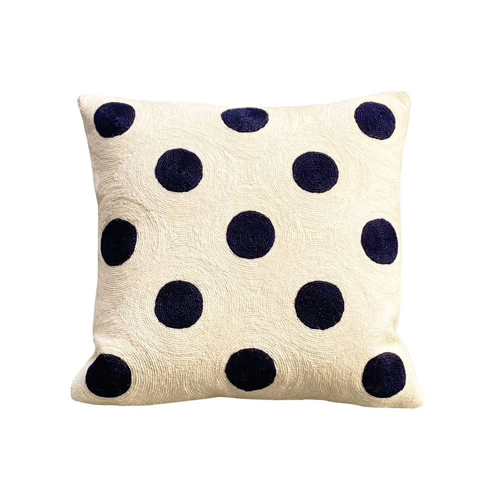 Simon 02/682 Embroidered Cushion Lindell & Co. chain stitch luxury interior Karybu shop online