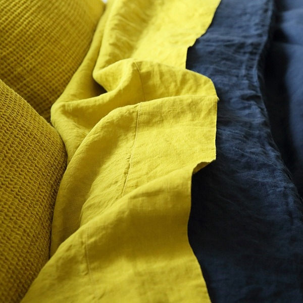 Thumbnail: Citrine Stone Washed Bed Linen Flat Sheet LinenMe Buy Online Karybu