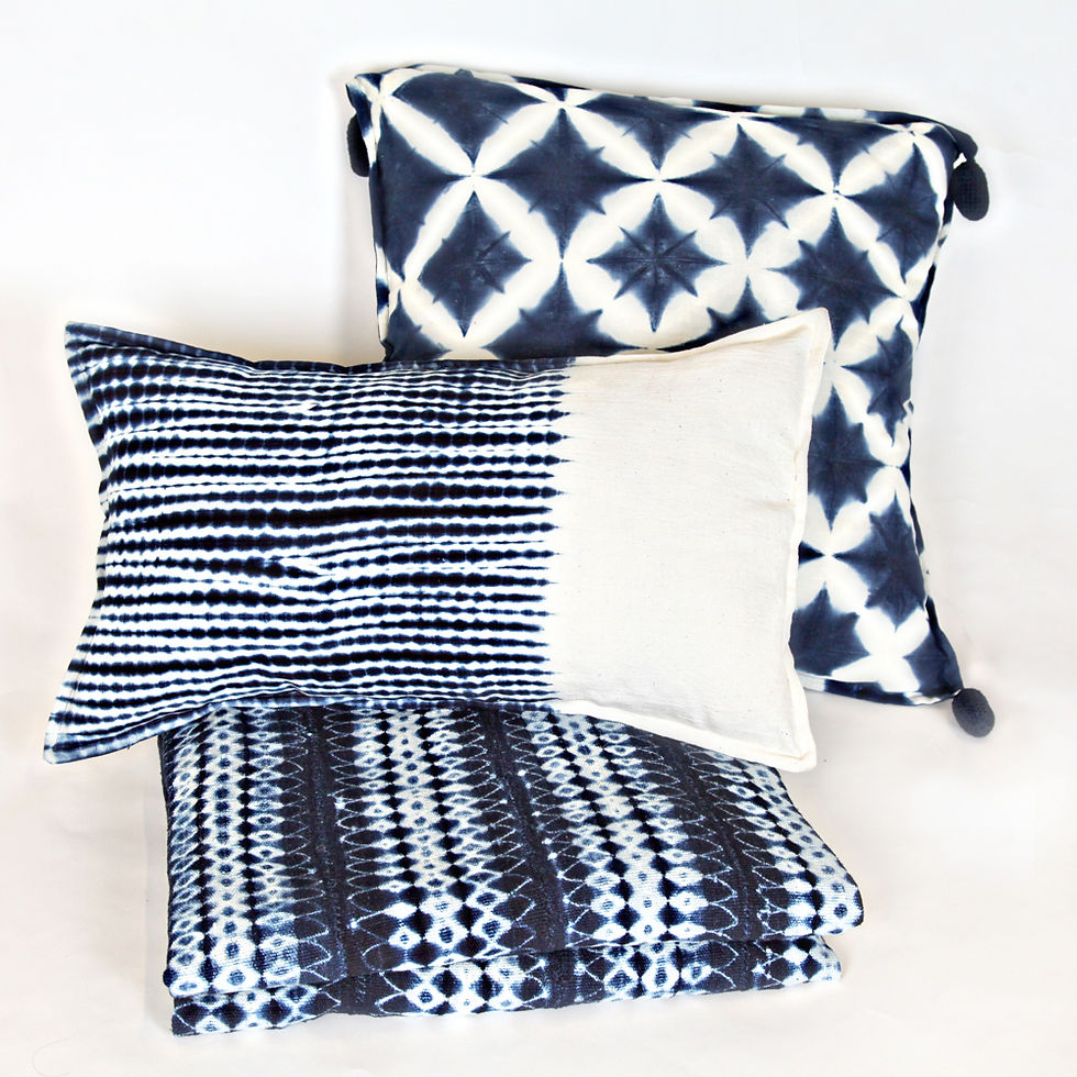 Thumbnail: Indigo Throw blanket 250x250 cm Luxury Interior furniture Tinos karybu shop online