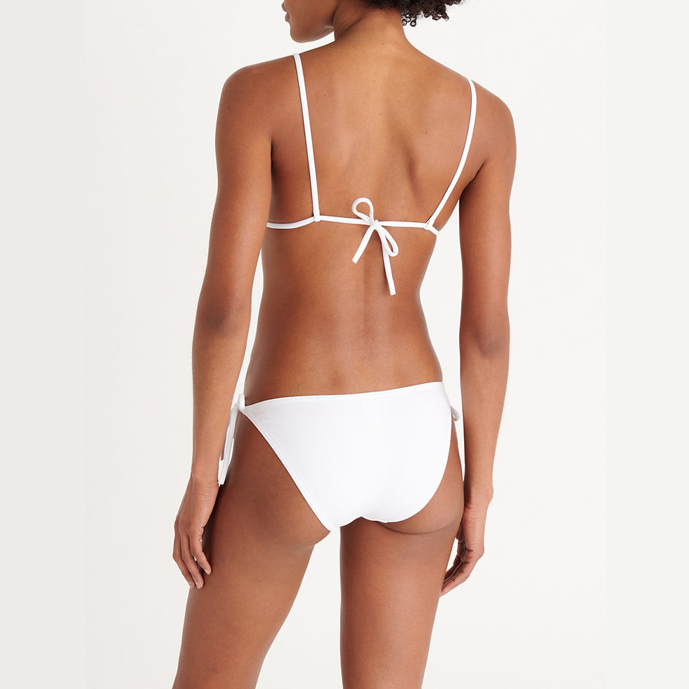 Thumbnail: ERES Mouna Small Triangle Bikini Top - Blanc Luxury fashion iconic swimwear Karybu concept store shop online