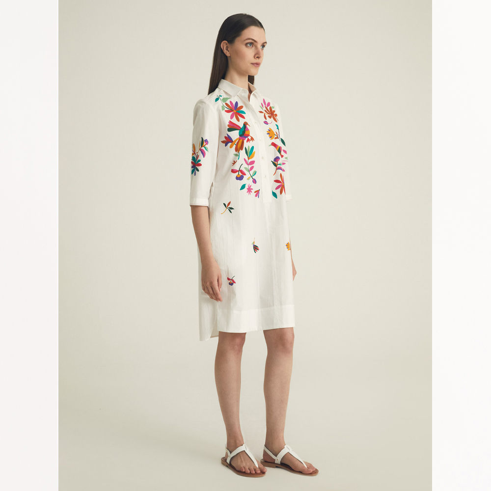 Rosso35 Printed Cotton Shirt-Dress Luxury fashion Karybu concept store shop online