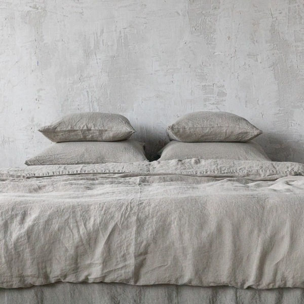 Taupe Stone Washed Bed Linen Duvet Cover luxury home interior design Buy Online Karybu