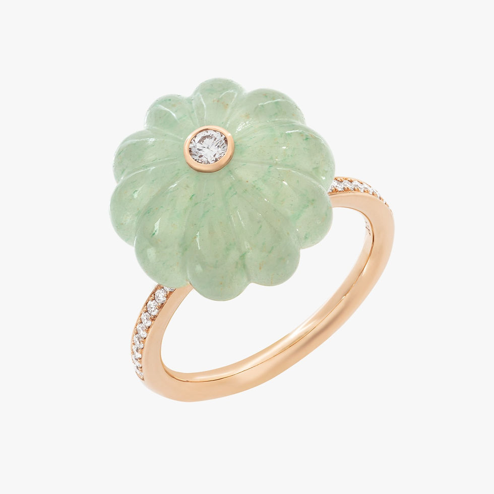 Nana Fink - Sophistiquée Ring Light Aventurine luxury jewellery jewelry shop online Karybu