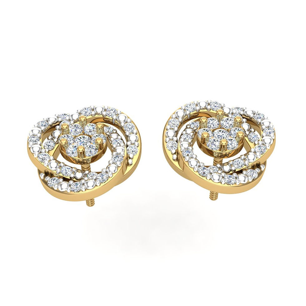 Thumbnail: Petal Diamond Earings