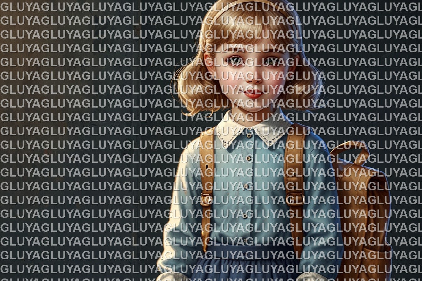 ילדת בית הספר עם ילקוט