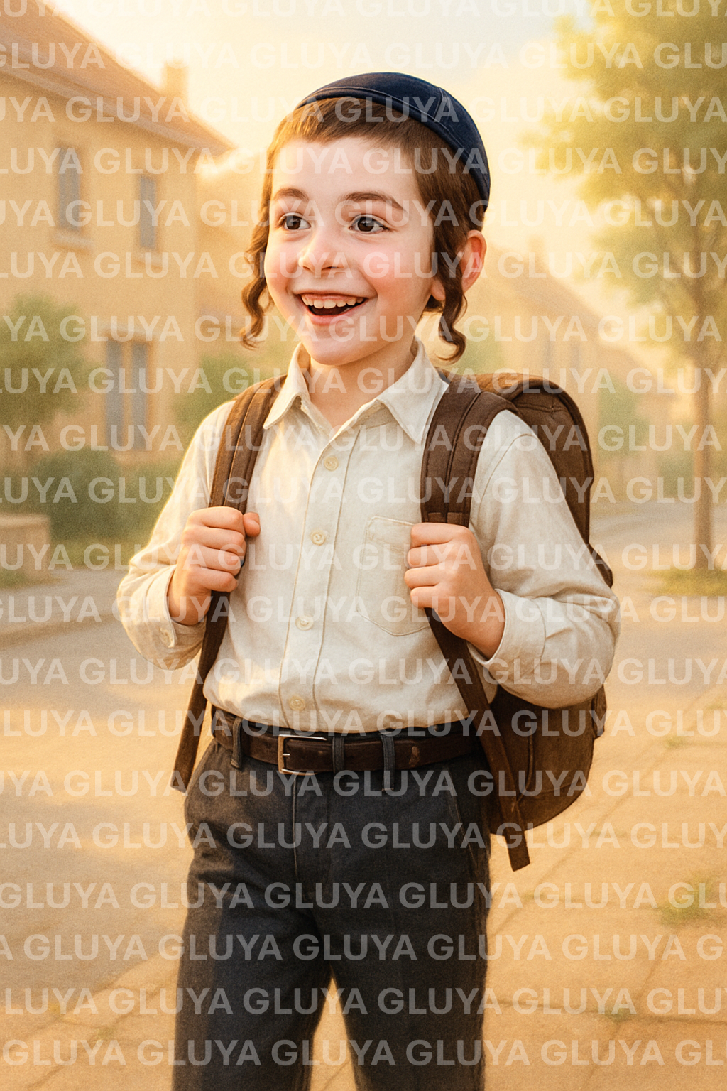 ילד הולך לתלמוד תורה