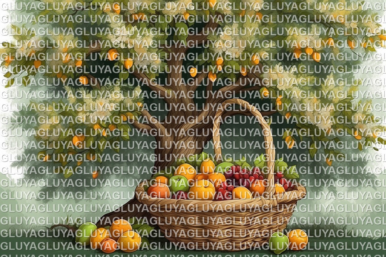 סל, עץ,פירות-טו בשבט