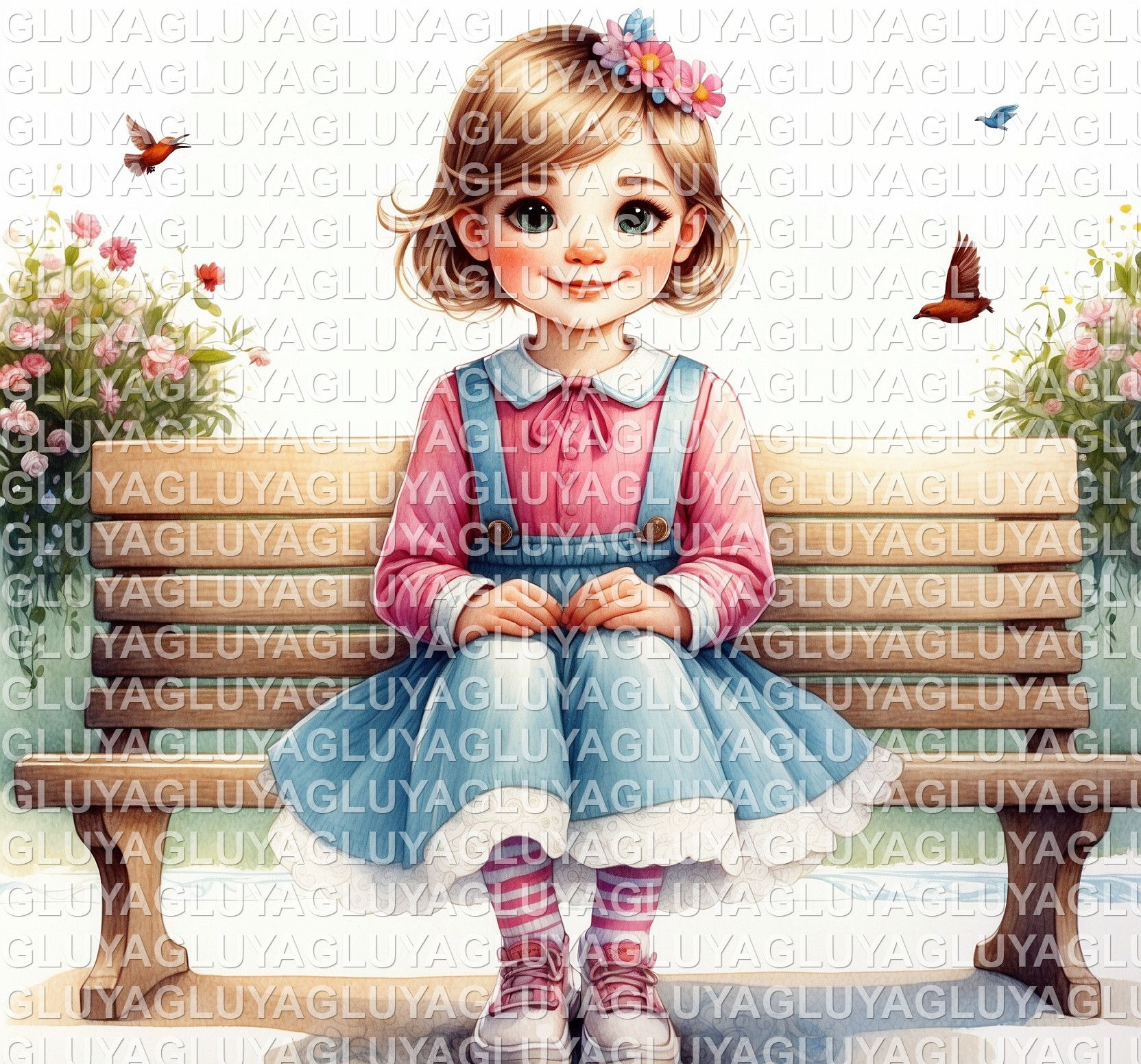 ילדה סט תכלת ורוד