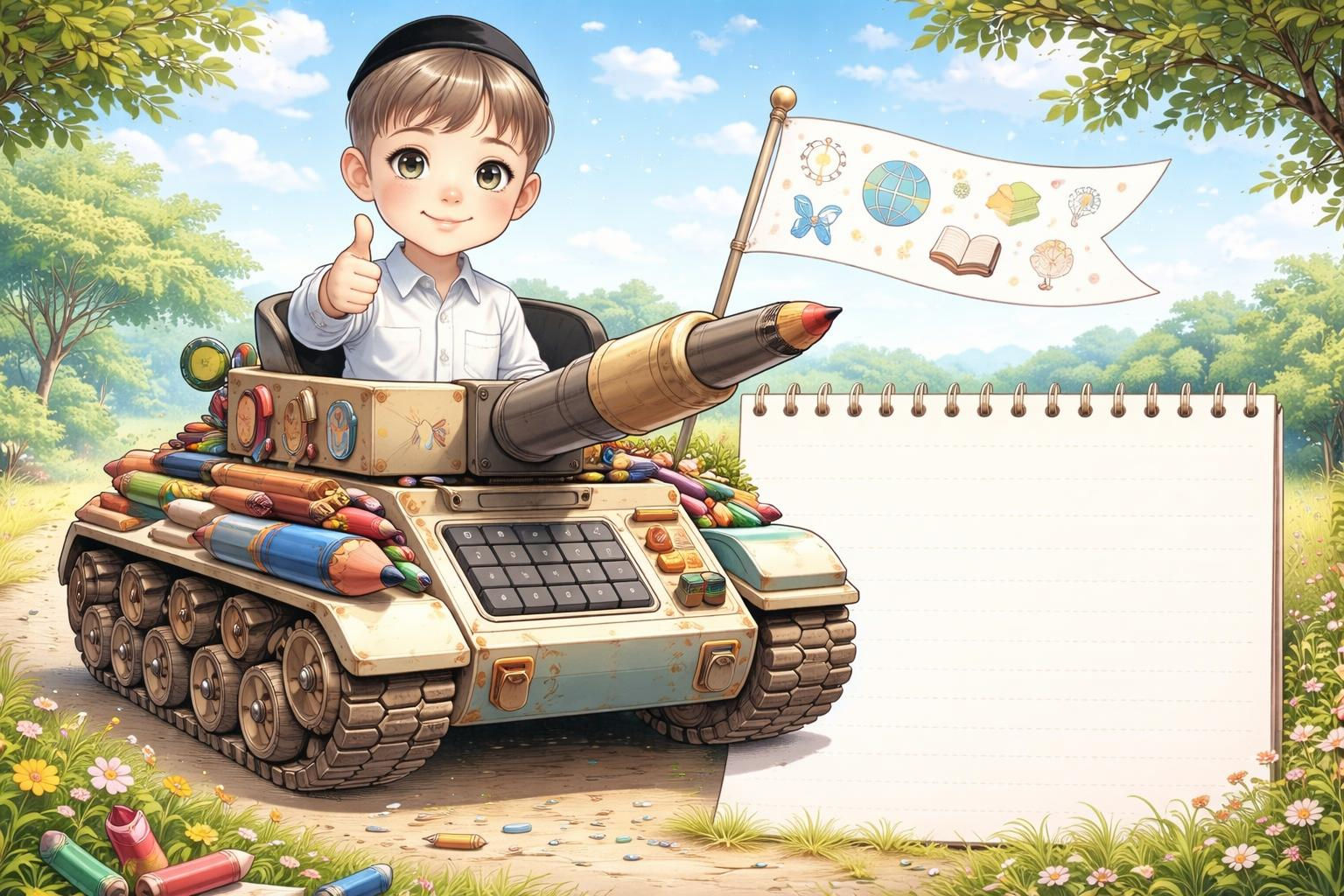 ילד חוזרת לשגרת לימודים ממלחמה