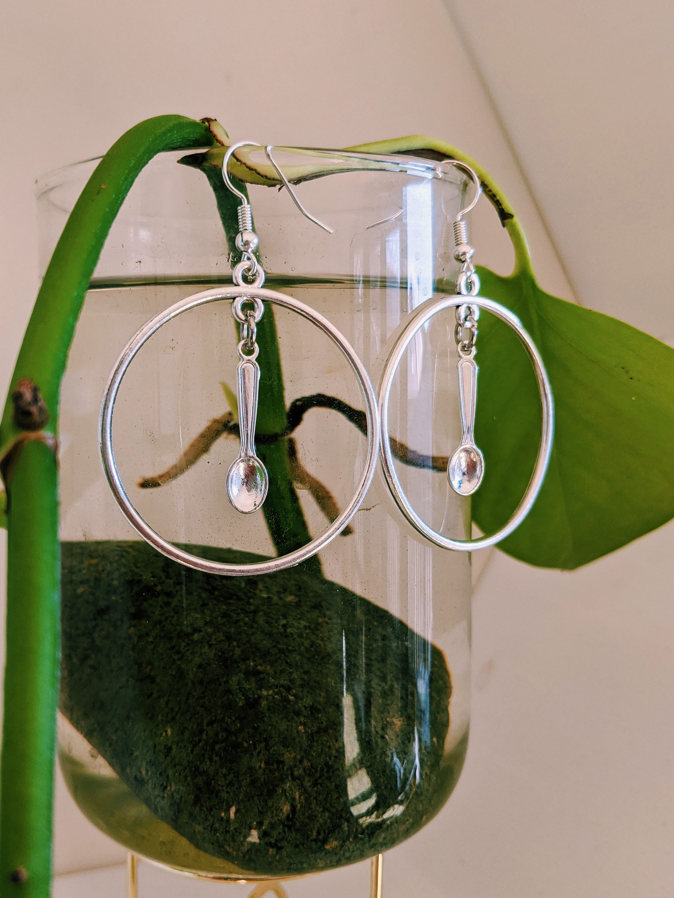 Spoon Hoop Earrings - Large