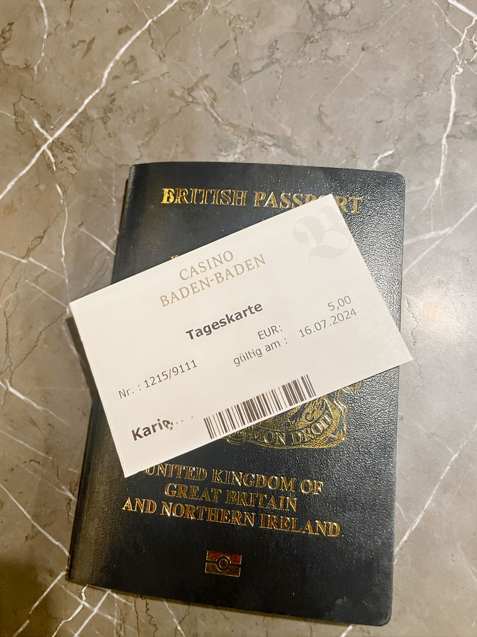 passport and ticket