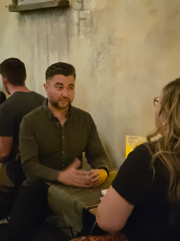 A couple talking during Christian Speed Dating Event