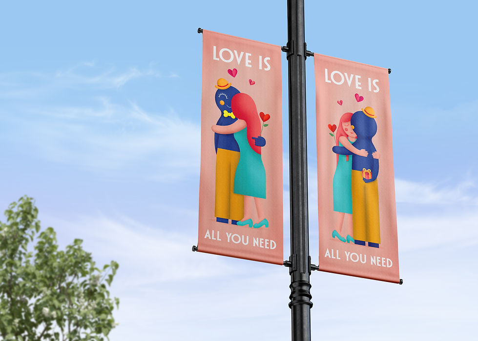 Valentine's Day Event - Lamp Post Banner