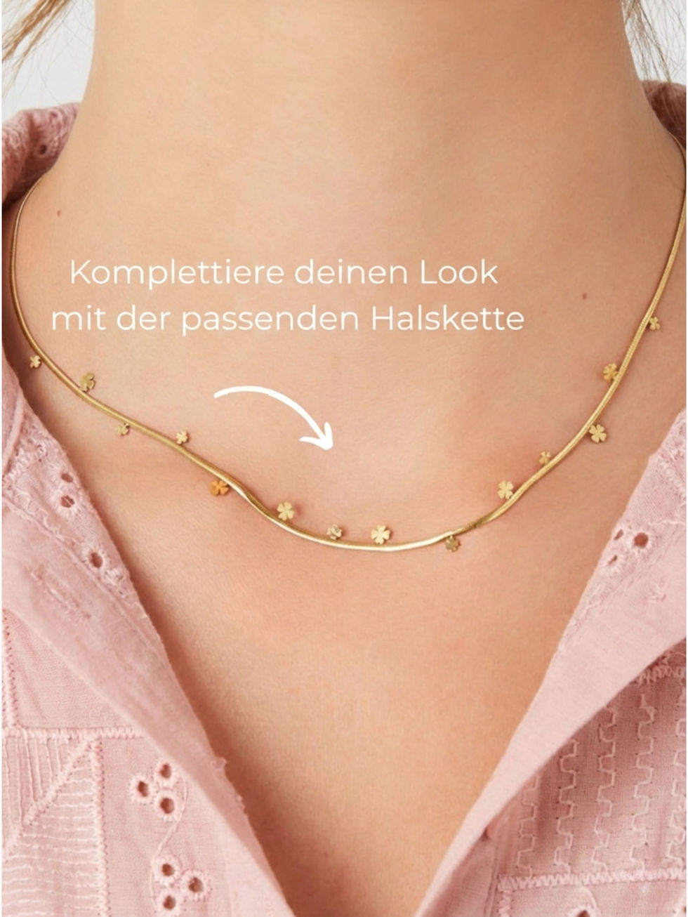 Cormela Armband kombiniert mit der passenden Kleeblatt-Halskette für einen stimmigen Komplett-Look.
