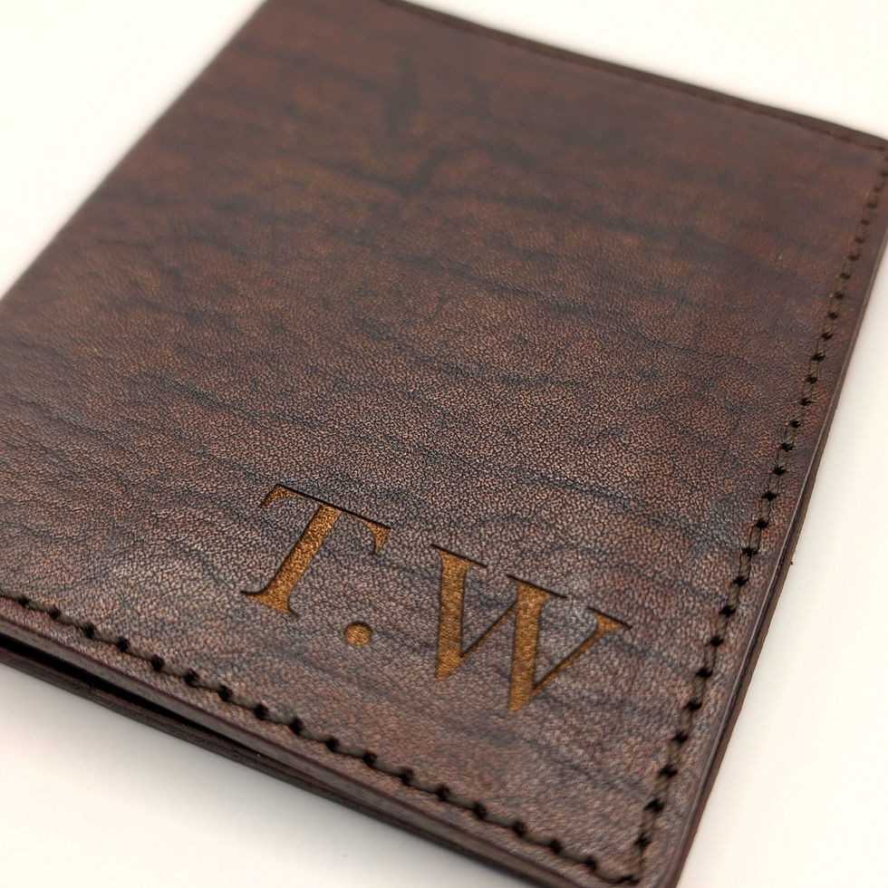 Thumbnail: Personalised genuine leather card holder