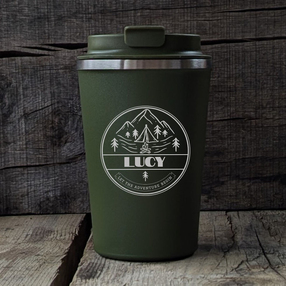 Thumbnail: Green Thermos Insulated Travel Mug - Outdoor Adventure Designs