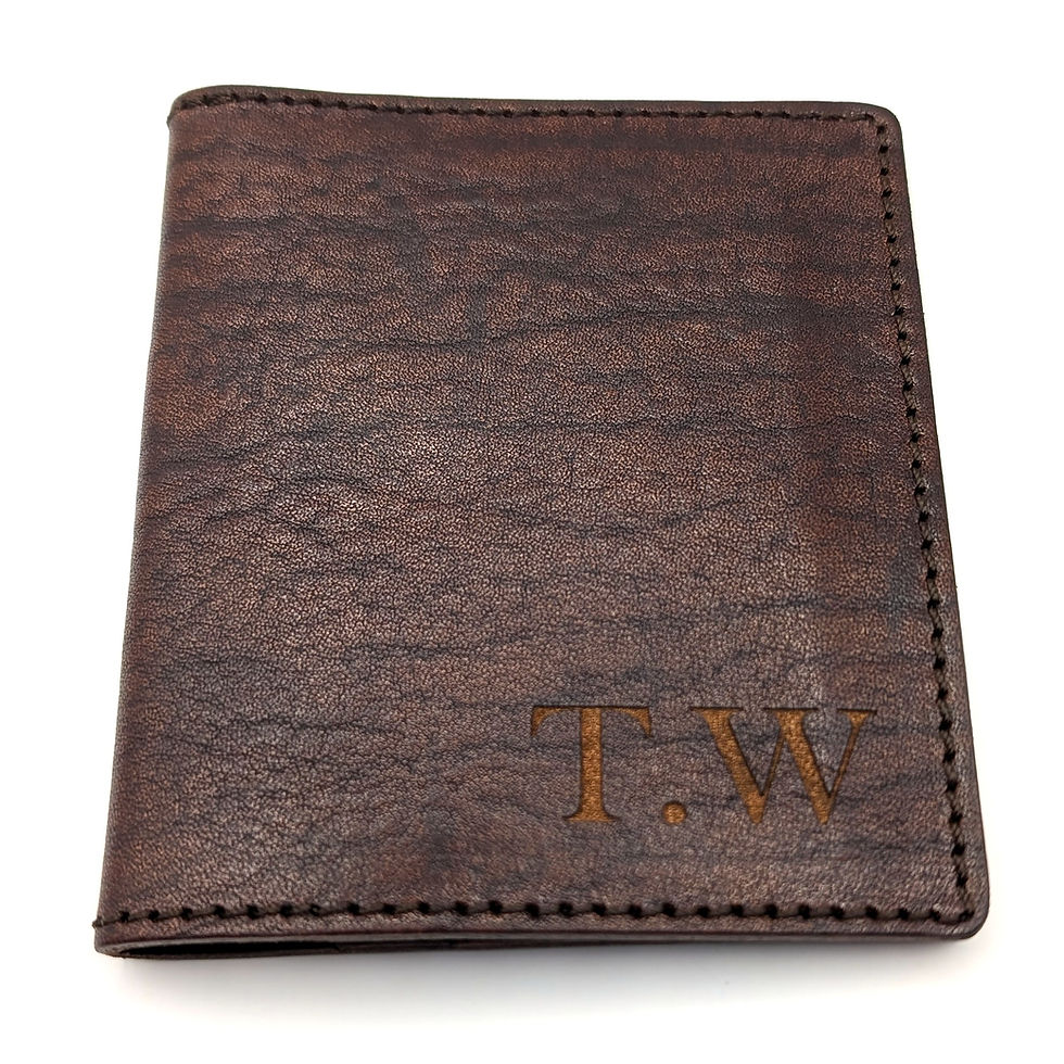 Thumbnail: Personalised genuine leather card holder