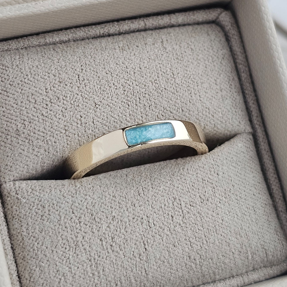 Thumbnail: Plain 'Persephone' Solid Gold Memorial Ring