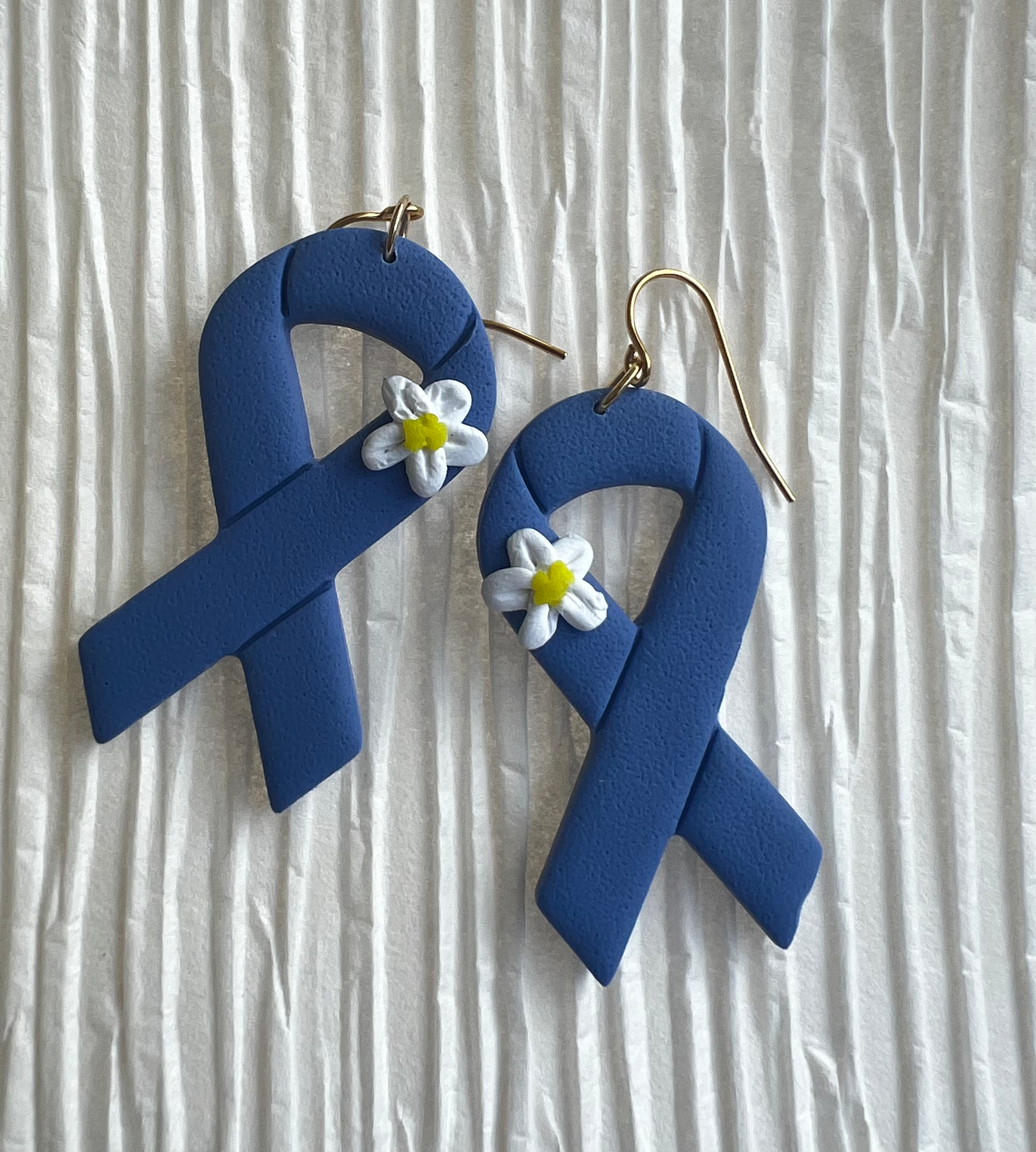 Esophageal Cancer awareness ribbon earrings