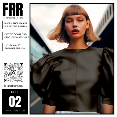 Puff Sleeve Jacket Sewing Pattern PDF