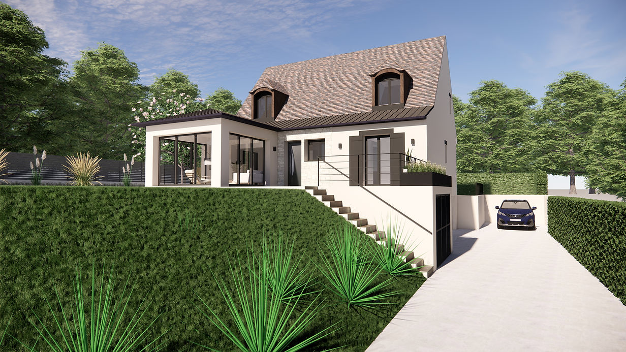 architecte DPLG dourdan essonne yvelines maison bois extension rénovation bureaux logements collectifs 