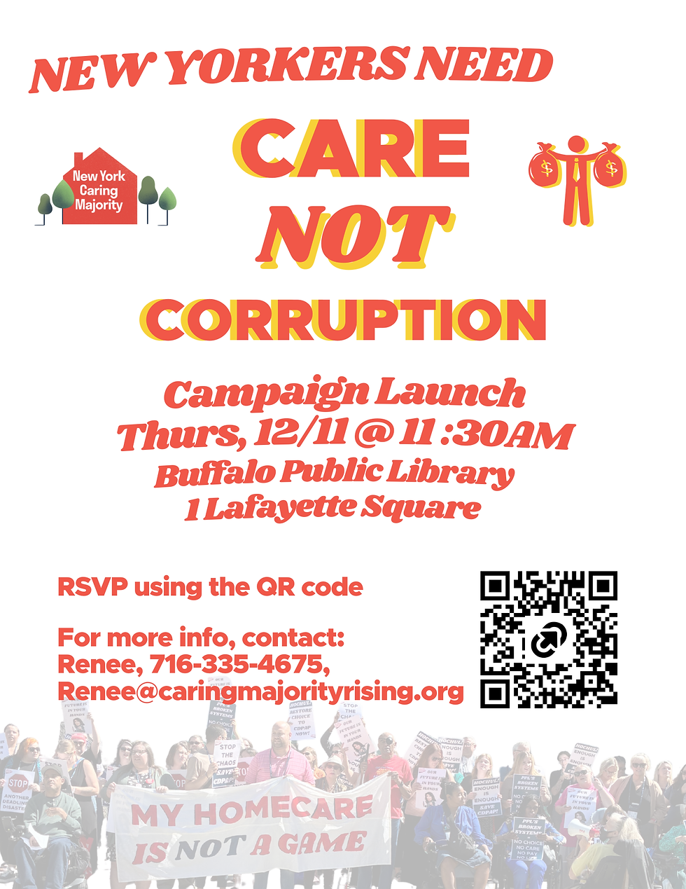 Care Not Corruption Campaign Launch in Buffalo