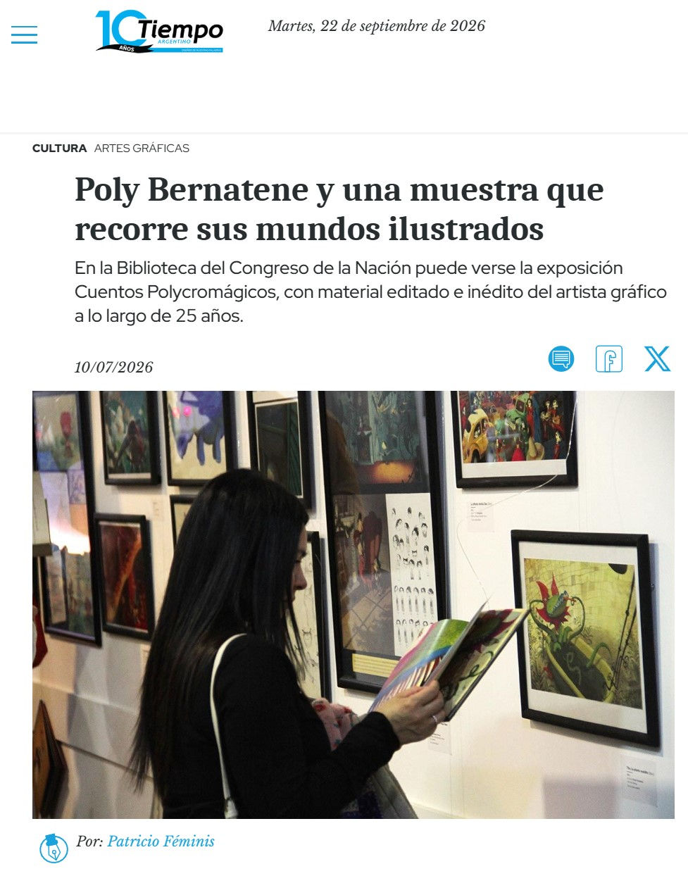 Nota:"Cuentos Polycromágicos", muestra en el espacio de Cultura de la Biblioteca del Congreso Nacional
