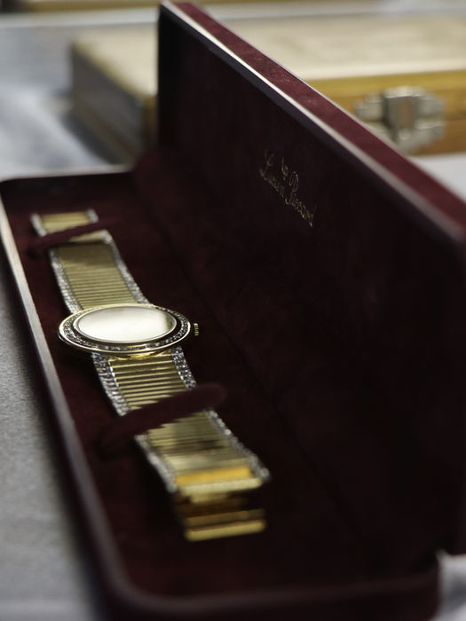classic gold watch on display at vernon jewelers