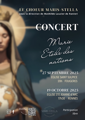 chœur maris stella ensemble vocal maris stella mathilde lauzier de ranieri direction de chœur musique sacrée musique chorale chant choral ensemble vocal rennes chœur professionnel rennes concert de musique sacrée polyphonie sacrée concert spirituel concert de paix concert de noël concert de carême concert marial marie étoile des nations de l’ombre à la lumière noël du monde fresques en musique concert à rennes église sainte jeanne d’arc rennes église saint étienne rennes concert en bretagne tournée chorale choristes maris stella chant lyrique voix et lumière musique et prière concert de méditation ensemble de voix mixtes harmonie vocale spiritualité et art chœur mixte répétition chorale musique contemporaine sacrée musique ancienne chant a cappella polyphonie vocale concert en église musique vivante concert d’espérance voix sacrées musique vocale musique chorale bretonne chœur de rennes ensemble choral maris stella direction musicale art sacré musique et foi concert émotion chant