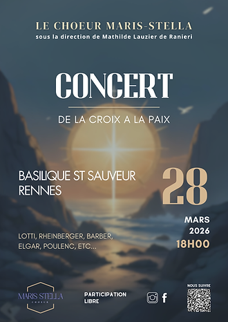 chœur maris stella ensemble vocal maris stella mathilde lauzier de ranieri direction de chœur musique sacrée musique chorale chant choral ensemble vocal rennes chœur professionnel rennes concert de musique sacrée polyphonie sacrée concert spirituel concert de paix concert de noël concert de carême concert marial marie étoile des nations de l’ombre à la lumière noël du monde fresques en musique concert à rennes église sainte jeanne d’arc rennes église saint étienne rennes concert en bretagne tournée chorale choristes maris stella chant lyrique voix et lumière musique et prière concert de méditation ensemble de voix mixtes harmonie vocale spiritualité et art chœur mixte répétition chorale musique contemporaine sacrée musique ancienne chant a cappella polyphonie vocale concert en église musique vivante concert d’espérance voix sacrées musique vocale musique chorale bretonne chœur de rennes ensemble choral maris stella direction musicale art sacré musique et foi concert émotion chant