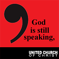 "god is still speaking" comma ucc "united church of christ" united church of christ logo