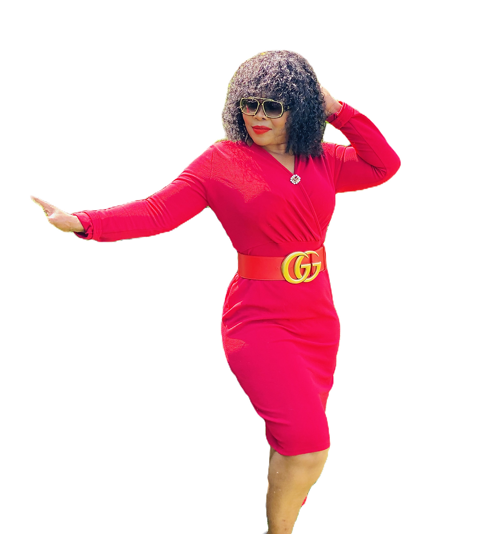 Thumbnail: Le'Zaas V-Neck Evening Dress