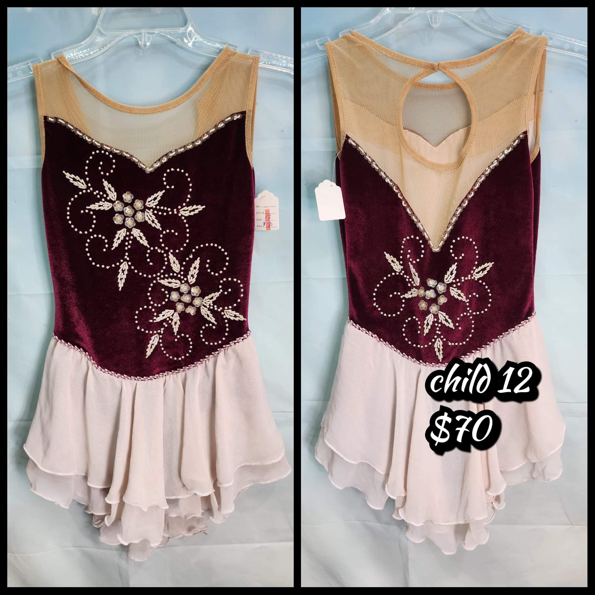 Maroon C12 with beads