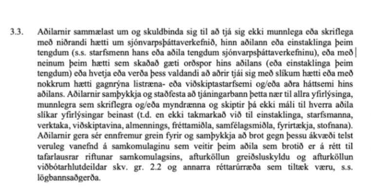 Hvernig lítur þöggunarsamningur út?