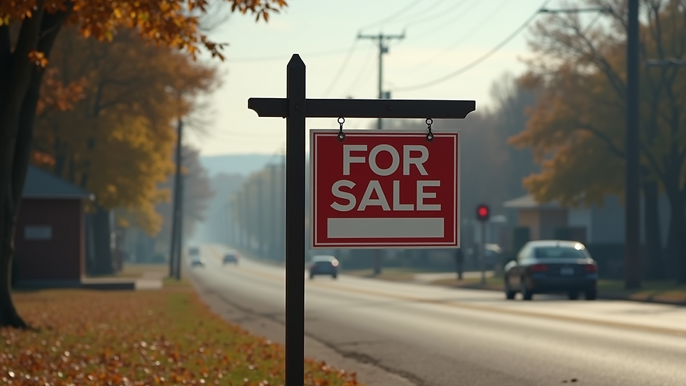 Close-up view of a 'For Sale' sign in Kingsport