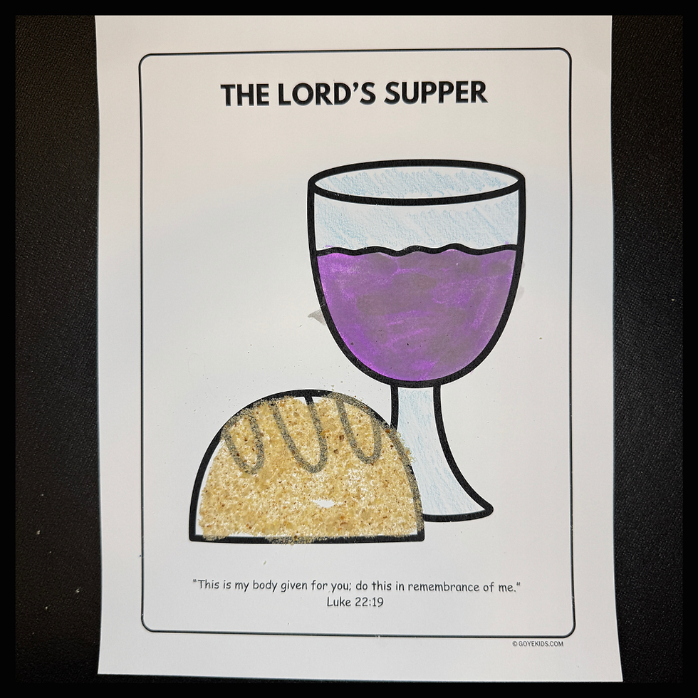 Thumbnail: Communion (The Lord's Supper) Craft/Coloring Page