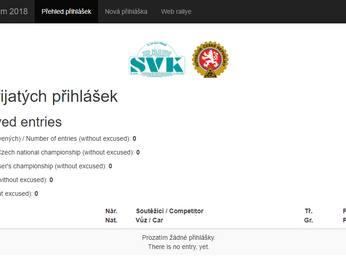 Přihláška - 39. SVK Rally Příbram