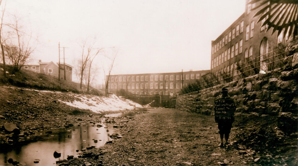 The old Collins Mill Canal is where Maurice Murphy, the eight-year-old who drowned on January 15, 1903. Wilbraham Library